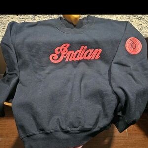 Indian Motocycle Sweatshirt Museum of Springfield History Hendee Mfg Co. Black M